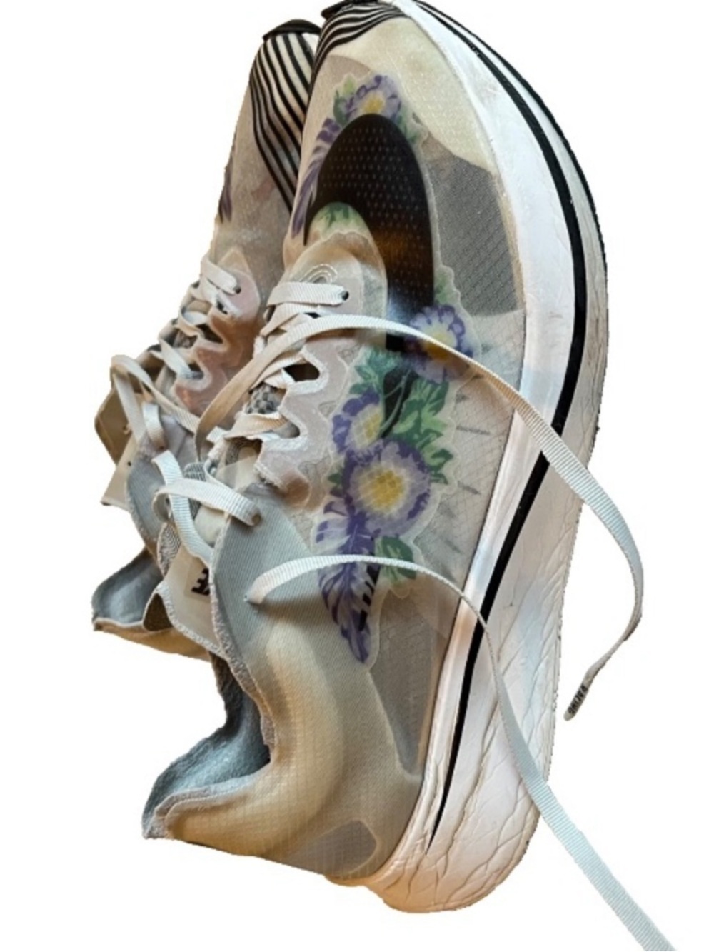 Nike Zoom Fly SP Women’s Size 12 Running Shoes Purple Floral White Black